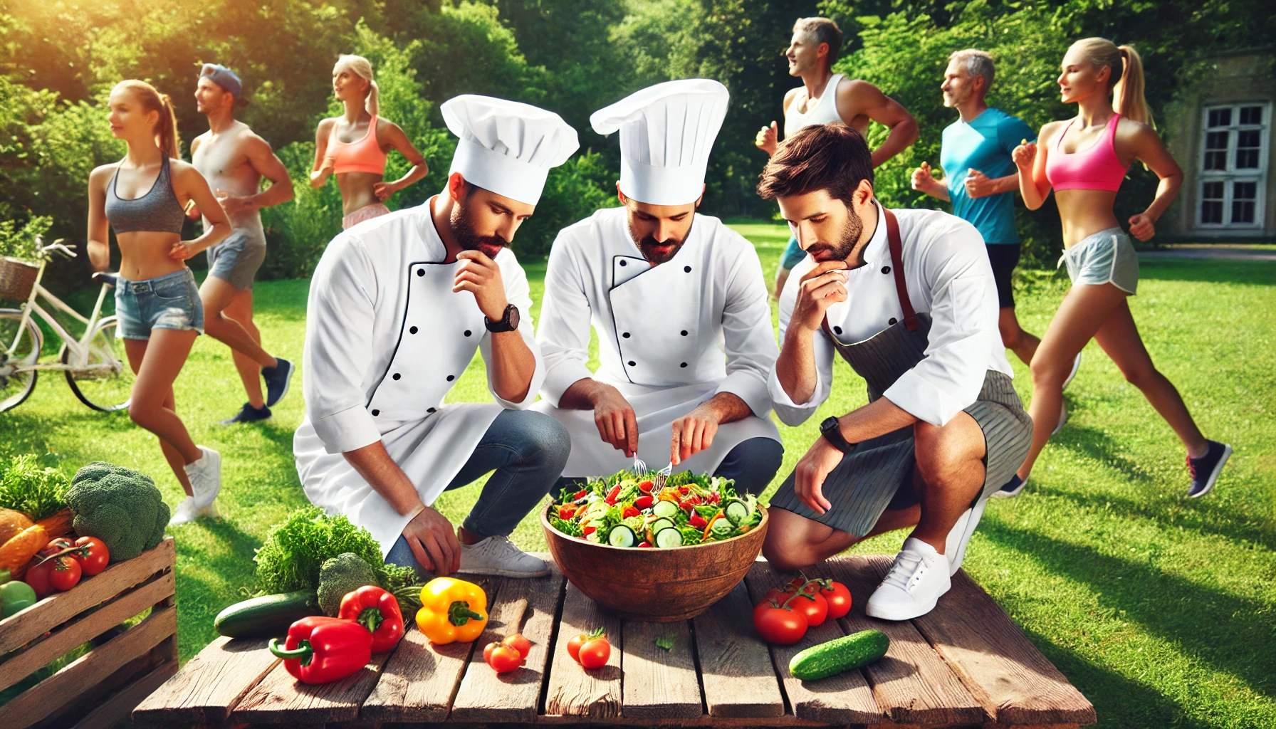 many chefs enjoying a vibrant and healthy salad recipes plate